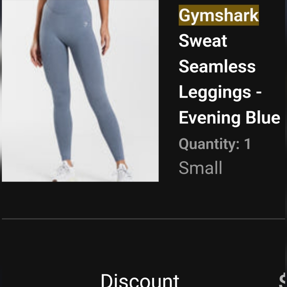 Gymshark Sweat Seamless Leggings, Evening Blue